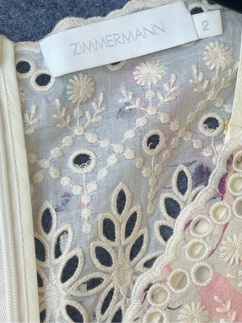 Zimmerman Romantic Ivory Lace Tiered Ruffle Maxi Dress size 2 - Picture 13 of 16